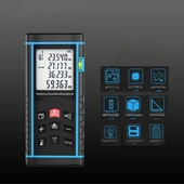 60 Metre Hassas Lazer Metre Ölçer LCD Dijital Ekran Su Terazili Lazerli Mesafe Ölçüm Cihazı - 3