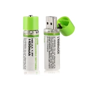 USB Şarjlı 1450mAh AA 1.2V Lityum Kalem Pil 2’li Set Dönüşümlü Batarya - 7