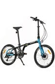 Geotech Fold Up 20.3 20 Jant 18 Vites HD Katlanır Bisiklet - Siyah Mavi thumbnail 2