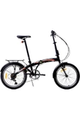 Geotech Fold-up 20 Jant 6 Vites Katlanır Bisiklet - Siyah - Turuncu thumbnail 1