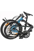 Geotech Fold Up 20.3 20 Jant 18 Vites HD Katlanır Bisiklet - Siyah Mavi thumbnail 3