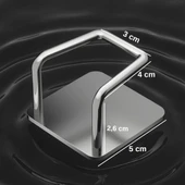 Kendinden Yapışkanlı Çelik Drenaj Askı Paslanmaz Çelikten Üretilmiş Duvar Montajlı Süzgeç Tutucu Sabunluk Tıraş Aparatı Banyo ve Mutfak İçin Delmeden Uygulanan Şık ve Dayanıklı Askı Aparatı thumbnail 8