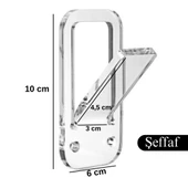 4 Adet Şeffaf Pleksi Askı Modern Tasarım Dayanıklı Yapı Estetik ve Fonksiyonel Askı  Şık ve Pratik Kullanım için İdeal Askı thumbnail 5