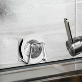 Kendinden Yapışkanlı Çelik Drenaj Askı Paslanmaz Çelikten Üretilmiş Duvar Montajlı Süzgeç Tutucu Sabunluk Tıraş Aparatı Banyo ve Mutfak İçin Delmeden Uygulanan Şık ve Dayanıklı Askı Aparatı thumbnail 5