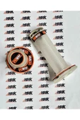 Universal Motosiklet Protaper Sağ-Sol Elcik Takımı Şeffaf Turuncu-Siyah Yazılı - 1