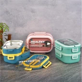 Tohana 1650ml İki Katlı 4 Bölmeli Çelik Yemek Kabı - 2