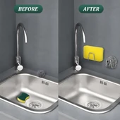 Kendinden Yapışkanlı Çelik Drenaj Askı Paslanmaz Çelikten Üretilmiş Duvar Montajlı Süzgeç Tutucu Sabunluk Tıraş Aparatı Banyo ve Mutfak İçin Delmeden Uygulanan Şık ve Dayanıklı Askı Aparatı thumbnail 7