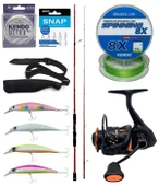 Yek Outdoor Spin Olta Seti Okuma Red Spin 8'0'' 243 cm 7-28 gr 2 Parça&Savage Gear Orange LTD 4000 FD 8+1BB Olta Makinesi thumbnail 1