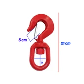 Fırdöndü Kuşgöz 3 Tonluk Çelik Dönel Kanca Vinç Halat Taşıma Bağlantı Ekipmanı Dayanıklı Model thumbnail 3