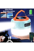 Güneş Enerjili Şarjlı Solar Kamp Lambası Ledli Asılarbilir El Feneri Powerbank 1200 mAh - 1