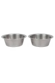 2 Adet Paslanmaz Çelik Kedi Kase Köpek Mama Su Kabı Mamalık Suluk 14cm 350ml Medıum - 5