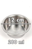 2 Adet Paslanmaz Çelik Kedi Kase Köpek Mama Su Kabı Mamalık Suluk 14cm 350ml Medıum - 6