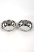 2 Adet Paslanmaz Çelik Kedi Kase Köpek Mama Su Kabı Mamalık Suluk 14cm 350ml Medıum - 9
