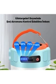 Güneş Enerjili Şarjlı Solar Kamp Lambası Ledli Asılarbilir El Feneri Powerbank 1200 mAh - 2