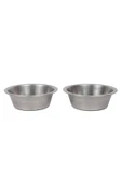 2 Adet Paslanmaz Çelik Kedi Kase Köpek Mama Su Kabı Mamalık Suluk 14cm 350ml Medıum - 2