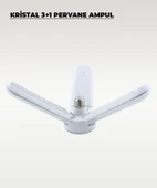 40W Kristal Pervane 3+1 Kanatlı Ampul 6500K Beyaz Işık thumbnail 3