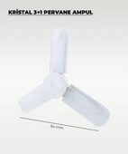 40W Kristal Pervane 3+1 Kanatlı Ampul 6500K Beyaz Işık thumbnail 2