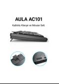 Aula AC101 Kablolu Klavye Mouse Seti - OUTLET thumbnail 11
