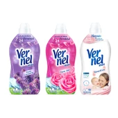 Vernel Max Kons.Çam.Yumuşatıcı 1440 ml Lavanta - Taze Gül ve Sensitive 3 lü - 1