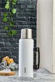 Cooker CKR2085 1.5 Litre Çift Katlı Kulplu Çelik Termos Beyaz - 5