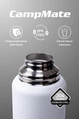 Cooker CKR2085 1.5 Litre Çift Katlı Kulplu Çelik Termos Beyaz - 3
