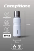 Cooker CKR2052 500 ML Çift Kat Sızdırmaz Paslanmaz Çelik Termos Beyaz - 2