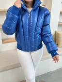 Puffer kısa mont mavi st25534 thumbnail 5