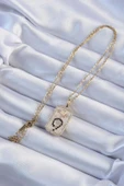 316L Çelik Zincir Altın Renk Zirkon Taşlı Minimal Papatya Figürlü Tarot Kolye - TJ-BKO9223 - 2