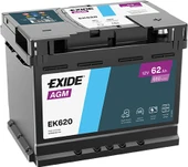 Exıde EK620 12V 62Ah 680A Start Stop Agm Akü (Üretim Tarihi:2025) - 1