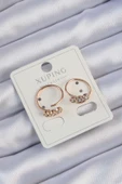 Xuping Rose Renk Zirkon Taşlı Su Yolu Küpe - TJ-BKP9430 - 1