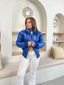 Puffer kısa mont mavi st25534 thumbnail 3