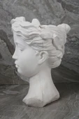 Büyük Boy Beton Helen Antik Heykel Saksı Beyaz 25 Cm - 5