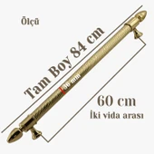 Kubbe Gold 60 cm Kapı Çekme Kolu Tutma Kulpu Kulbu Çelik Dış Kapı Tutamağı Sürgülü Kapı Lüks Model thumbnail 3