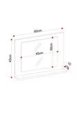makbulce Yakut Dresuar,60x45 Mermer Raflı Banyo Aynası - 5