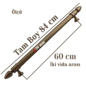 Kubbe Antik 60 cm Kapı Çekme Kolu Tutma Kulpu Kulbu Çelik Dış Kapı Tutamağı Sürgülü Kapı Lüks Model thumbnail 3