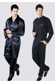 ANCELO 2010 SATEN ROBDÖŞAMBR, SATEN PİJAMA VE PAMUK PİJAMA 5Lİ DAMAT ÇEYİZ SET - 8
