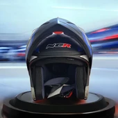 NCR-158 ÇENE AÇILIR GÖZLÜKLÜ E-CE BELGELİ KASK MAVİ GRAFİK thumbnail 3