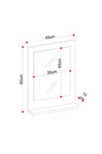 makbulce Safir Banyo Aynası Dresuar 45x60 Mermer Raflı Banyo Aynası thumbnail 5