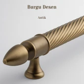 Kubbe Antik 60 cm Kapı Çekme Kolu Tutma Kulpu Kulbu Çelik Dış Kapı Tutamağı Sürgülü Kapı Lüks Model thumbnail 2