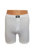 X-Man 704 Erkek 3 Adet Düz Renk Düğmeli Stretch Boxer - 4