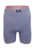 X-Man 704 Erkek 3 Adet Düz Renk Düğmeli Stretch Boxer - 2