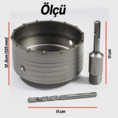 GFB Elmas Beton Delme Pançı 125MM SDS Plus Ağır Hizmet Tipi Delici Uç Beton Taş Tuğla İçin thumbnail 3