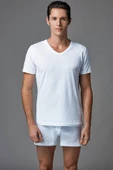 EROS 039 Erkek 2 li V Yaka T-Shirt Atlet 039 - 1