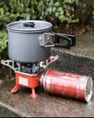 Kare Kamp Mini Gazlı Ocak Piezo Ateşlemeli Taşınabilir Katlanır Pişirme Ocağı thumbnail 7