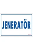 FAYMEM GLOBAL Jeneratör Uyarı Levhası 17,5x25 KOD:1722 - 1