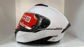 KASK MT ATOM 2 A11 ÇENE AÇILIR PARLAK BEYAZ - 2