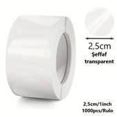 Işaretleme NOKTA Etiketi 25mm (1000 ADET Şeffaf /Transparent NOKTA ETİKET) thumbnail 1