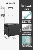 Valkyrie Katlanabilir İki Tekerlekli Alışveriş ve Depolama Çantası – Kapaklı Teleskopik Çekme Kolu Kamp Plaj Çok Amaçlı - 4