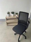 Yağmur Ofis Katlanır Kollu Çalışma Sandalyesi MONTAJLI Ofis ve Bilgisayar Koltuğu Siyah Kol Siyah Kumaş - 3