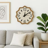 Dekoratif Ahşap Duvar Saati 43cm - 1